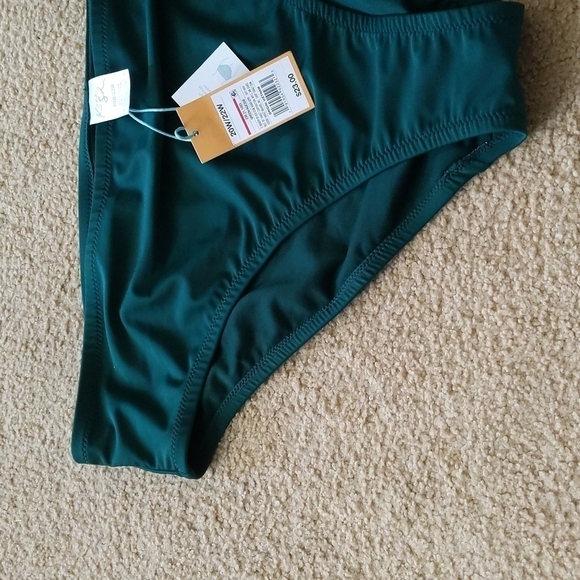 New with Tags Kona Sol Emerald Green High Coverage Hipster Bikini Size 20W/22W - Picture 6 of 9